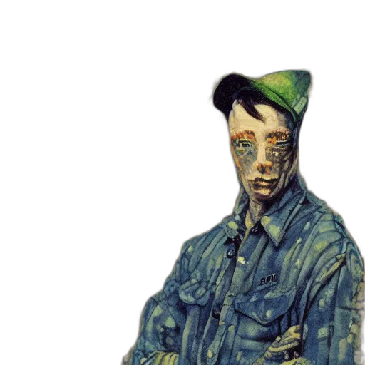 jacket, mask, face, hat transparent PNG cut-out