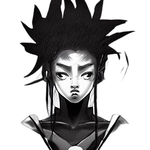 mask, face, hair, creature, concept art, cyberpunk, fantasy art, pixel art transparent PNG cut-out