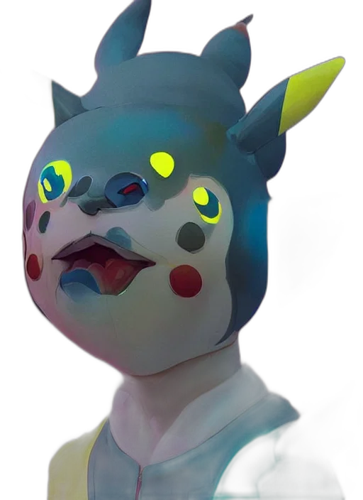 mask, creature, face, staff, concept art, 3d render, fantasy art, photorealistic transparent PNG cut-out