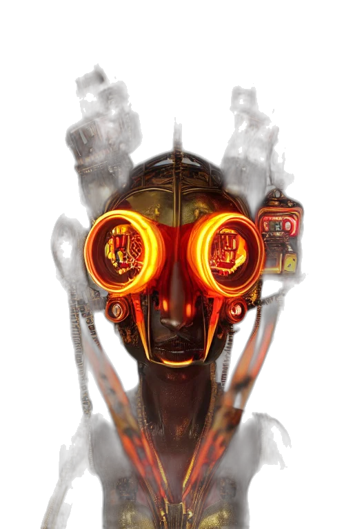 robot, mask, face, staff transparent PNG cut-out