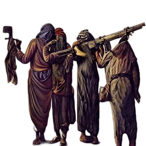 weapon, staff, concept art, night, fire, forest, surreal, taliban transparent PNG cut-out