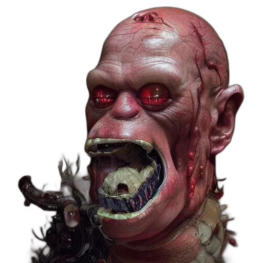 creature, face, mask, staff transparent PNG cut-out