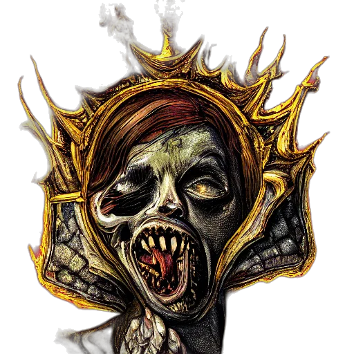 crown, mask, jewelry, face, concept art, fantasy art, watercolor, comic book art transparent PNG cut-out