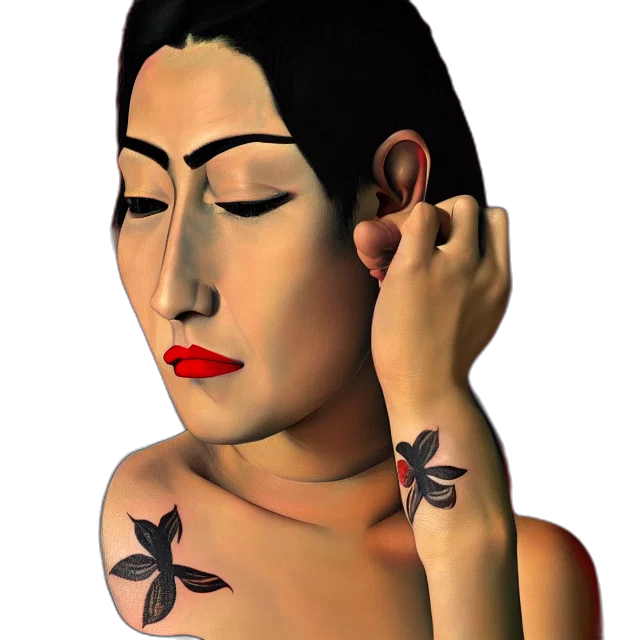 jewelry, face, mask, photorealistic transparent PNG cut-out