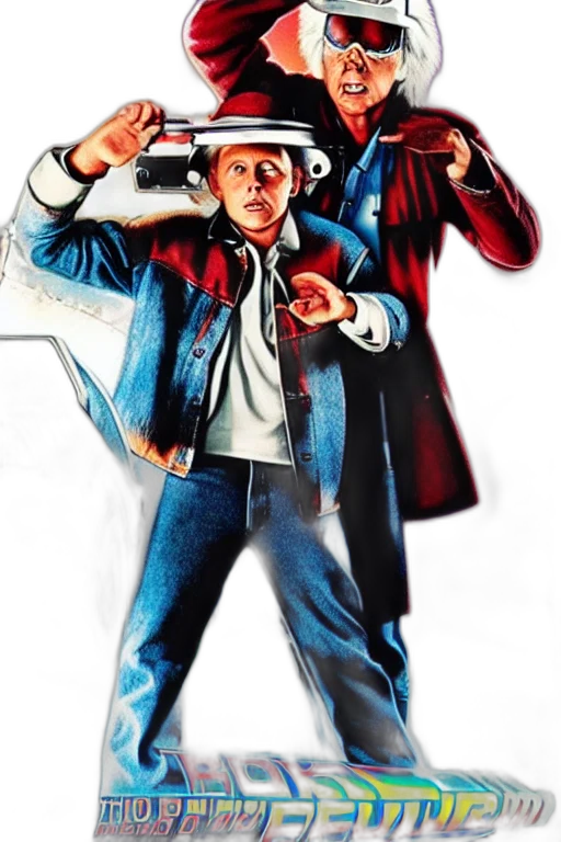jacket, staff, robot, comic book art, concept art, fire, back, future transparent PNG cut-out