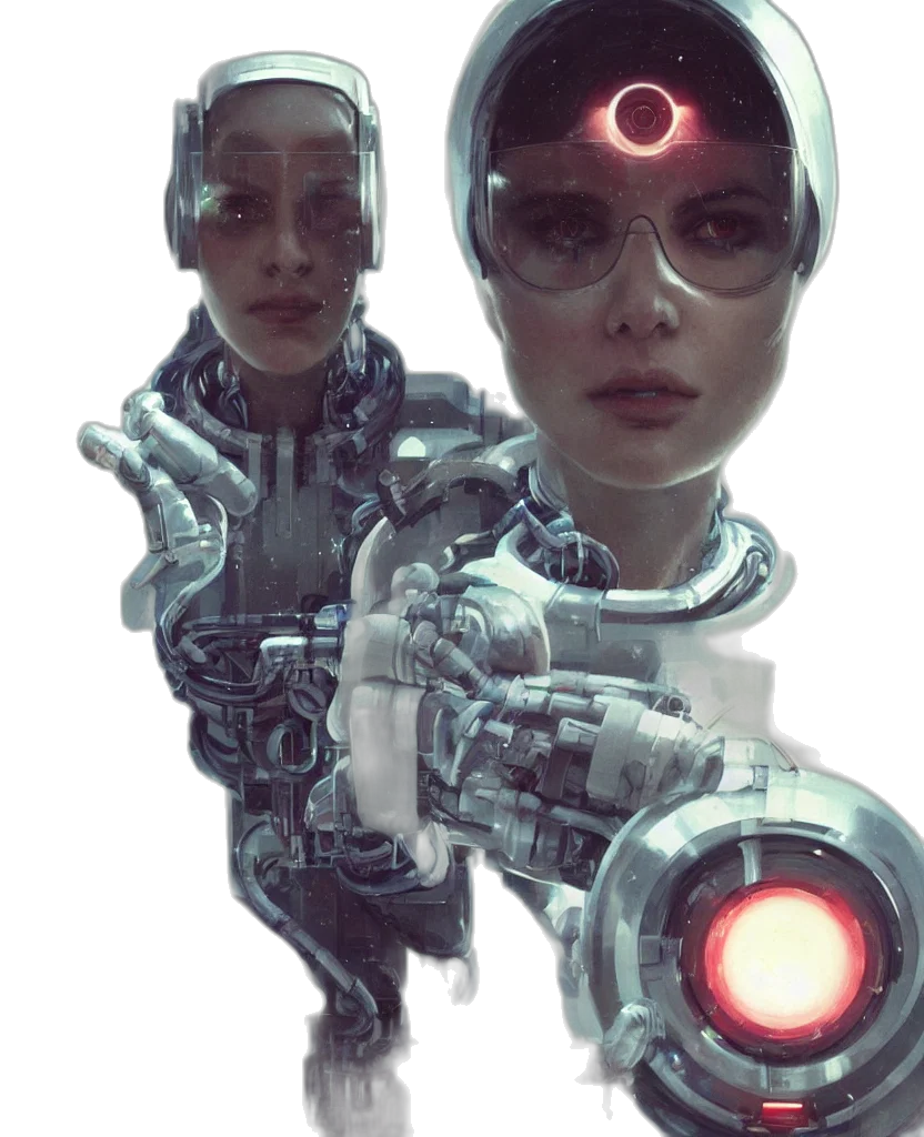 robot, face, creature, mask transparent PNG cut-out