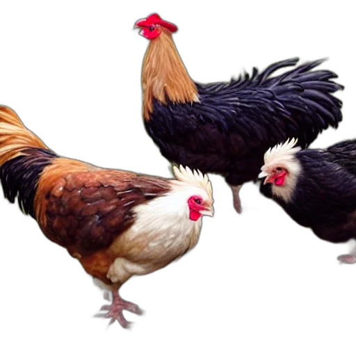 animal, food, photorealistic, 3d render, concept art, cerberus, chicken transparent PNG cut-out