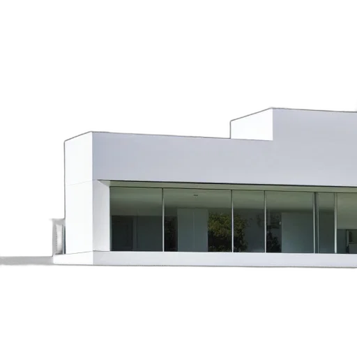 building, 3d render, concept art, photorealistic, monochrome, modern, house, built transparent PNG cut-out