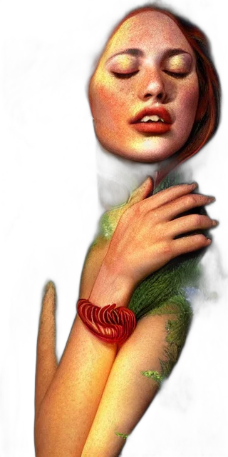 jewelry, mask, face, hair, photorealistic, fantasy art, comic book art, concept art transparent PNG cut-out