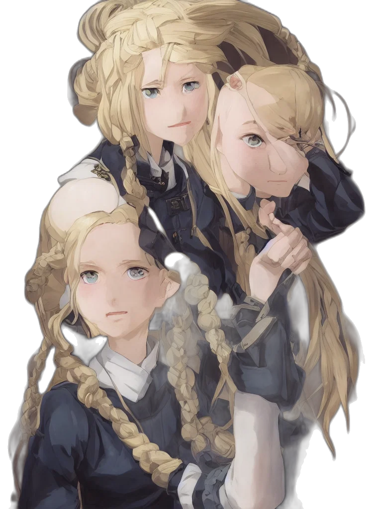 crown, staff, hair, jacket transparent PNG cut-out