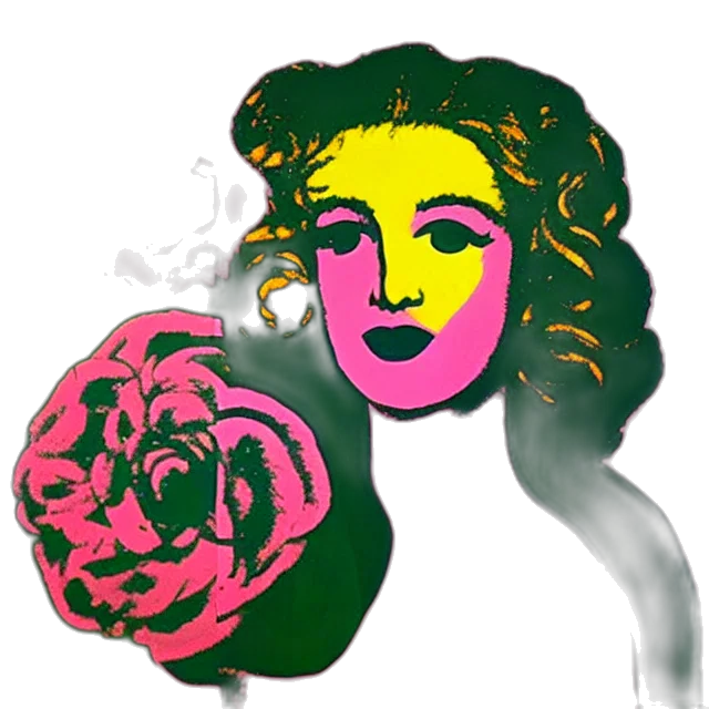 flower, mask, face, staff transparent PNG cut-out