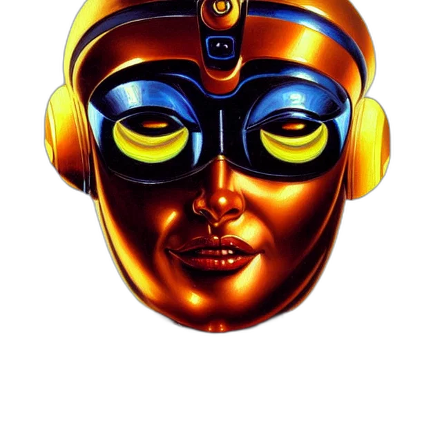 mask, robot, face, jewelry transparent PNG cut-out