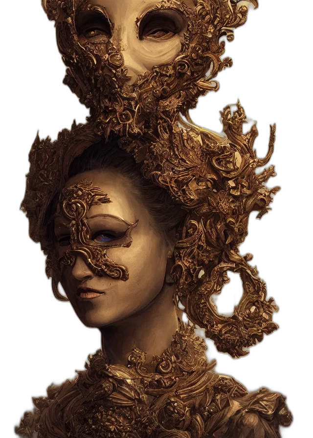 mask, crown, face, creature transparent PNG cut-out