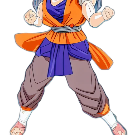 staff, concept art, cartoon, anime, pixel art, female, goku transparent PNG cut-out