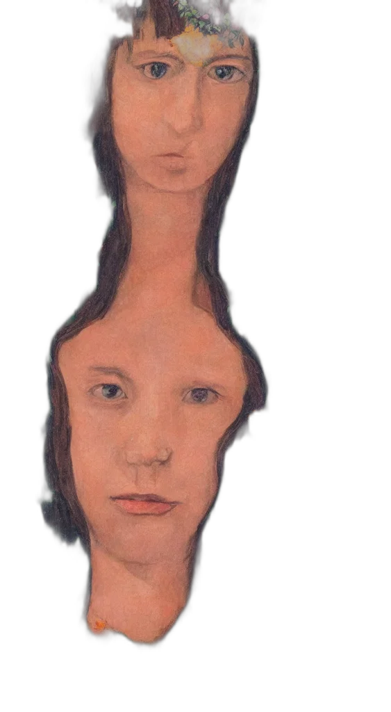 face, hair, mask, crown transparent PNG cut-out