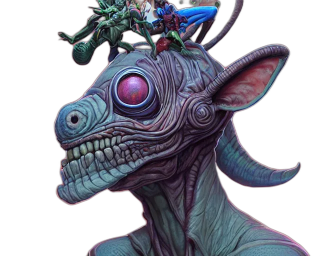 creature, staff, dragon, mask transparent PNG cut-out