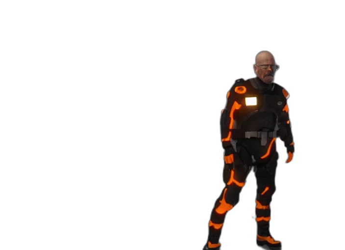 robot, staff, jacket, creature transparent PNG cut-out