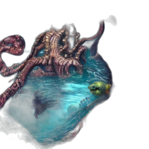 creature, dragon, animal, concept art, fantasy art, watercolor, 3d render, underwater transparent PNG cut-out
