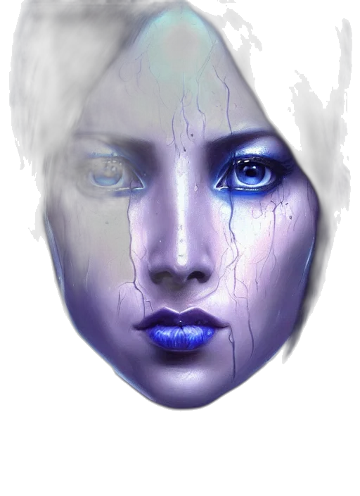 face, mask, robot, photorealistic, fantasy art, concept art, watercolor, outer space transparent PNG cut-out