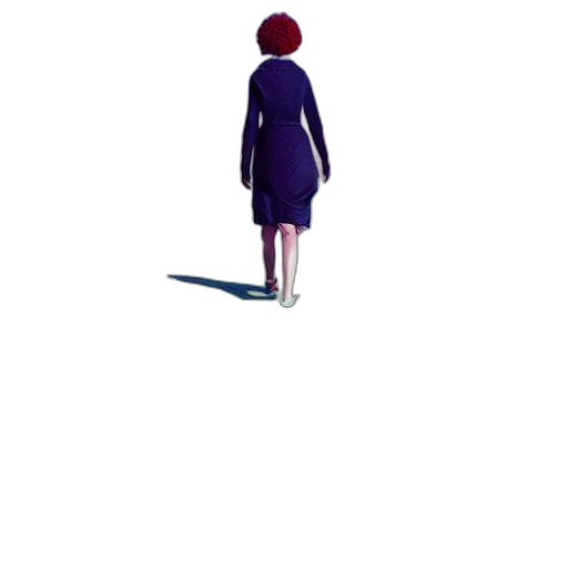 dress, jacket, robot, staff, 3d render, concept art, pixel art, cartoon transparent PNG cut-out