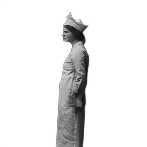 dress, staff, hat, jacket transparent PNG cut-out