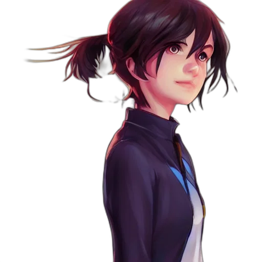 jacket, face, staff, robot transparent PNG cut-out