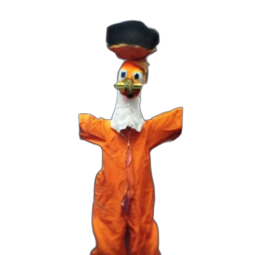 animal, hat, staff, mask, 3d render, concept art, chicken, dressed transparent PNG cut-out