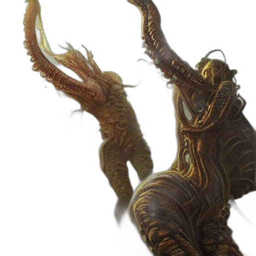 dragon, creature, staff, weapon, concept art, fantasy art, photorealistic, 3d render transparent PNG cut-out