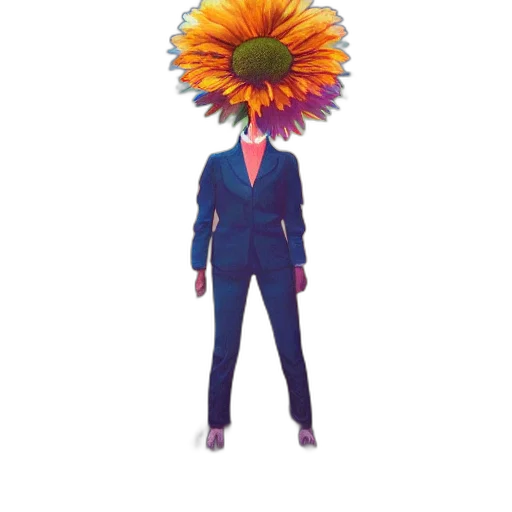flower, umbrella, staff, jacket transparent PNG cut-out