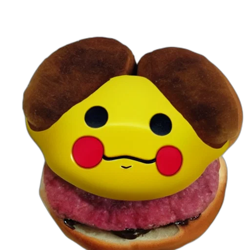 hat, mask, food, animal, 3d render, concept art, burger, shape transparent PNG cut-out