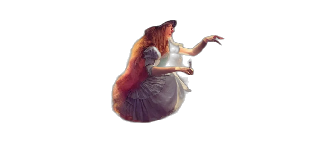 dress, hair, dragon, creature, fantasy art, concept art, pixel art, 3d render transparent PNG cut-out