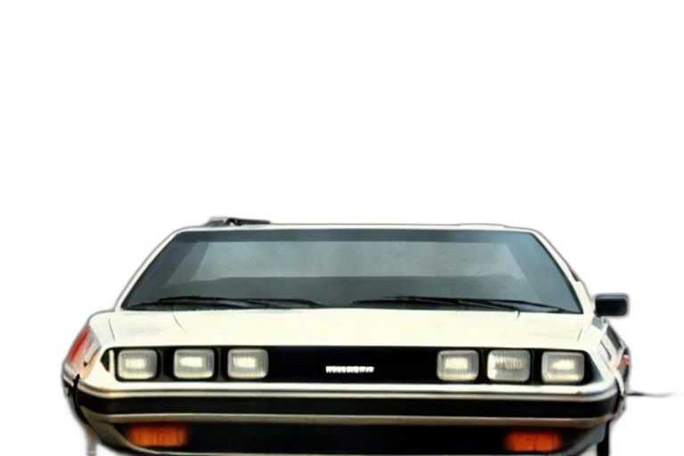 car, photorealistic, concept art, smokey, bandit, movie, still, delorean transparent PNG cut-out