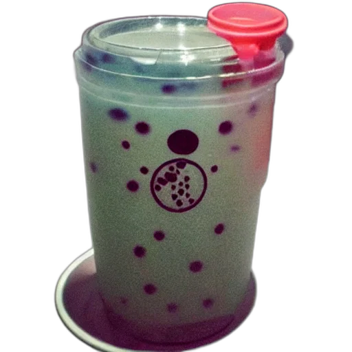 food, 3d render, vaporwave, photorealistic, boba, fat transparent PNG cut-out
