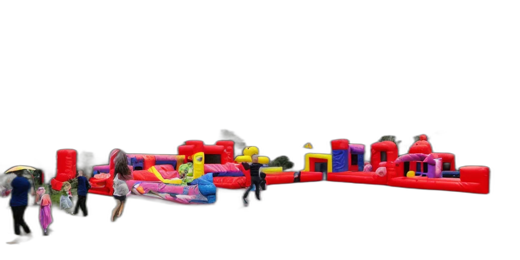 weapon, car, shoes, furniture, 3d render, bouncy, castle, children transparent PNG cut-out