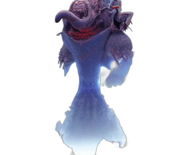creature, staff, crown, mask, concept art, 3d render, fantasy art, watercolor transparent PNG cut-out