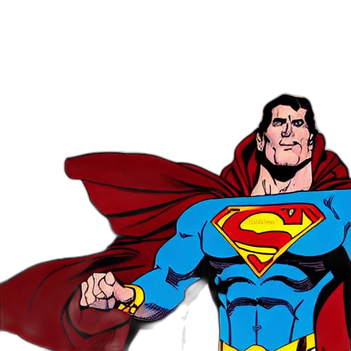 comic book art, concept art, cartoon, portrait, superman, darkseid, space, abandoned transparent PNG cut-out