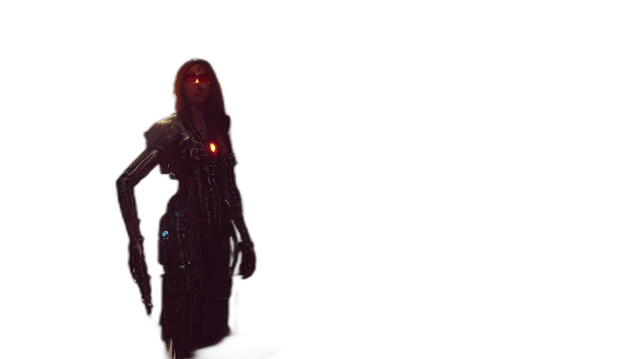creature, robot, staff, mask transparent PNG cut-out