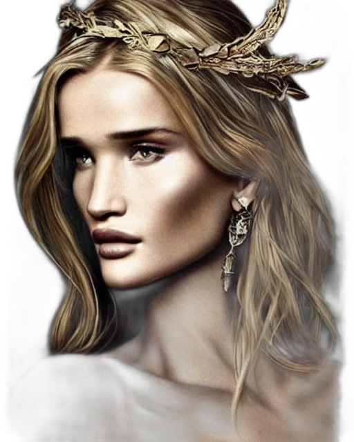 crown, jewelry, face, hair, photorealistic, fantasy art, concept art, oil painting transparent PNG cut-out
