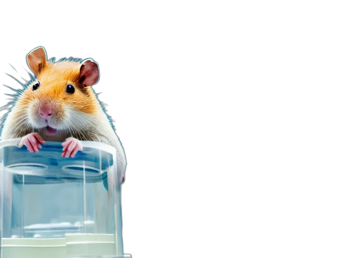 animal, bottle, film, still, hamster, working, research, lab transparent PNG cut-out