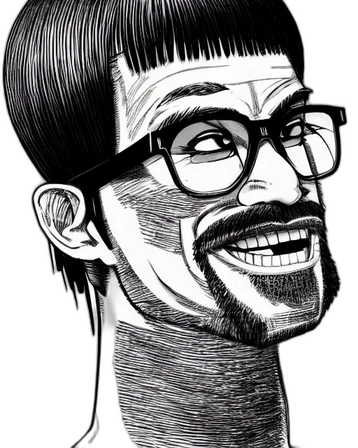 face, staff, cartoon, comic book art, anime, pencil sketch, highly, detailed transparent PNG cut-out