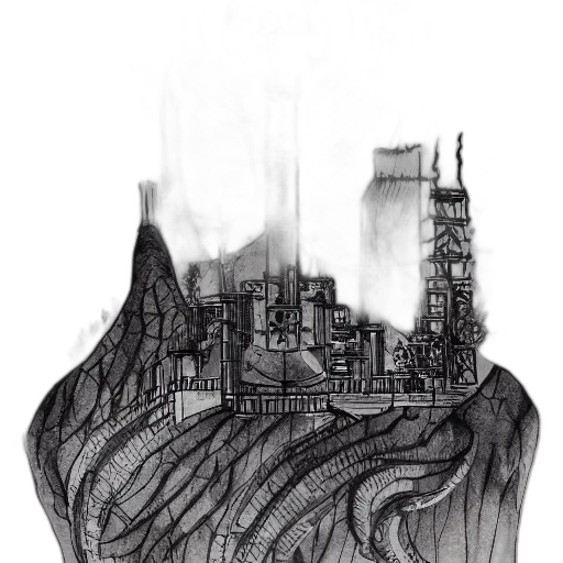 bottle, crown, mask, jacket, concept art, pencil sketch, comic book art, fantasy art transparent PNG cut-out