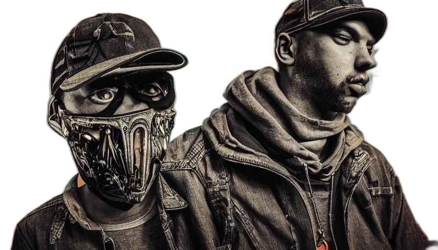 mask, concept art, grunge, diesel, smoke, urban, jazz, punk transparent PNG cut-out