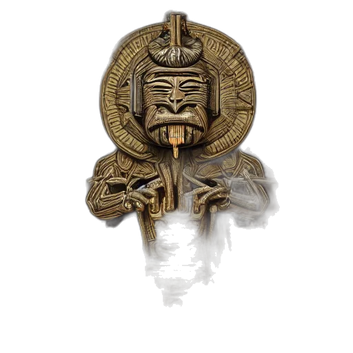 mask, jewelry, crown, staff transparent PNG cut-out