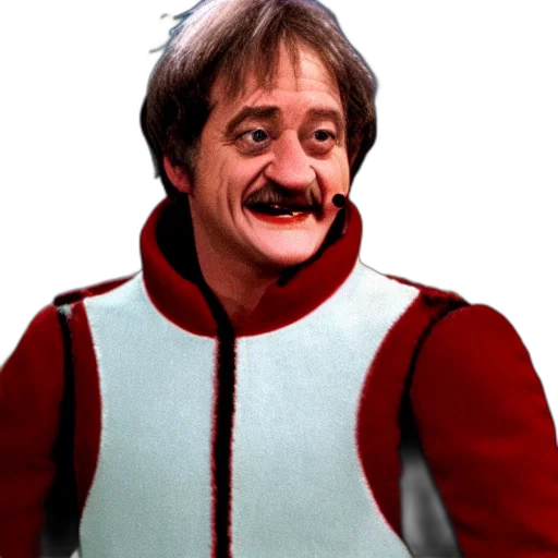 jacket, face, robot, creature, concept art, photorealistic, 3d render, red transparent PNG cut-out