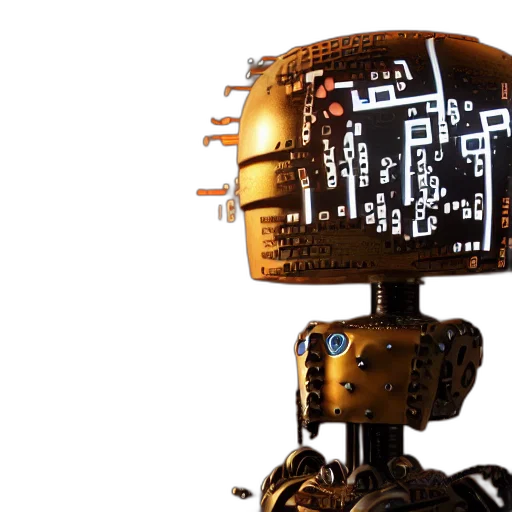 robot, mask, 3d render, cyberpunk, concept art, outer space, steampunk, made transparent PNG cut-out