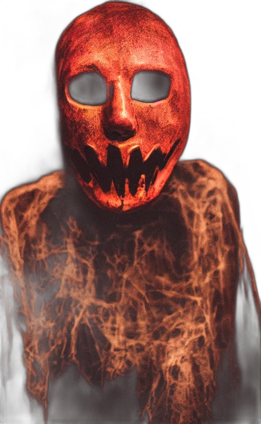 mask, face, creature, jacket transparent PNG cut-out