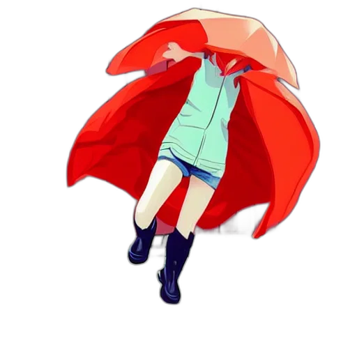 umbrella, dress, jacket, staff transparent PNG cut-out