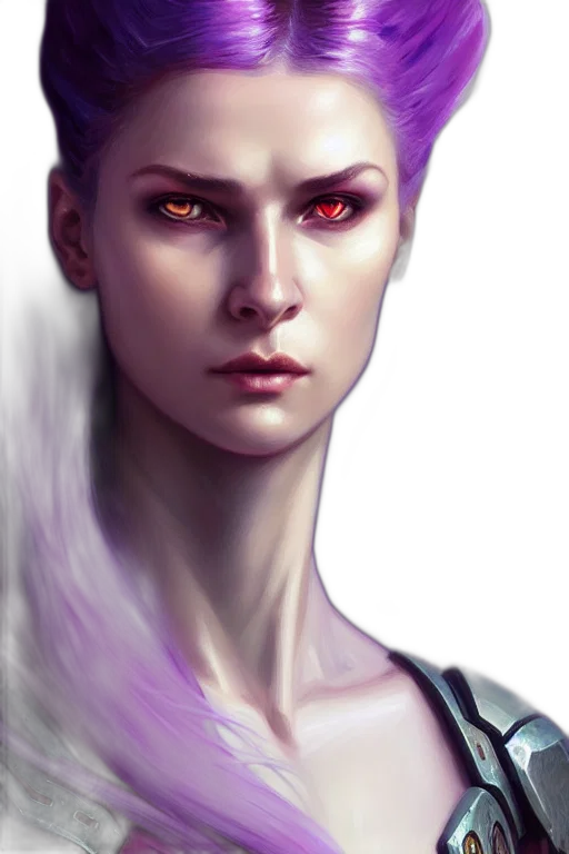 face, robot, fantasy art, cyberpunk transparent PNG cut-out