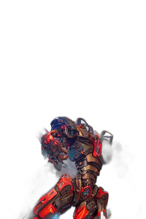 robot, weapon, staff, dragon transparent PNG cut-out