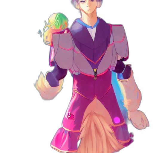 staff, vaporwave, watercolor, concept art, fantasy art, outer space, pastel, neon transparent PNG cut-out